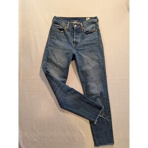 White oak cone denim Levi's jeans size 24 cotton blend button‎ fly
